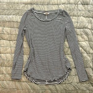 Banana Republic Black & White Striped Long Sleeve
